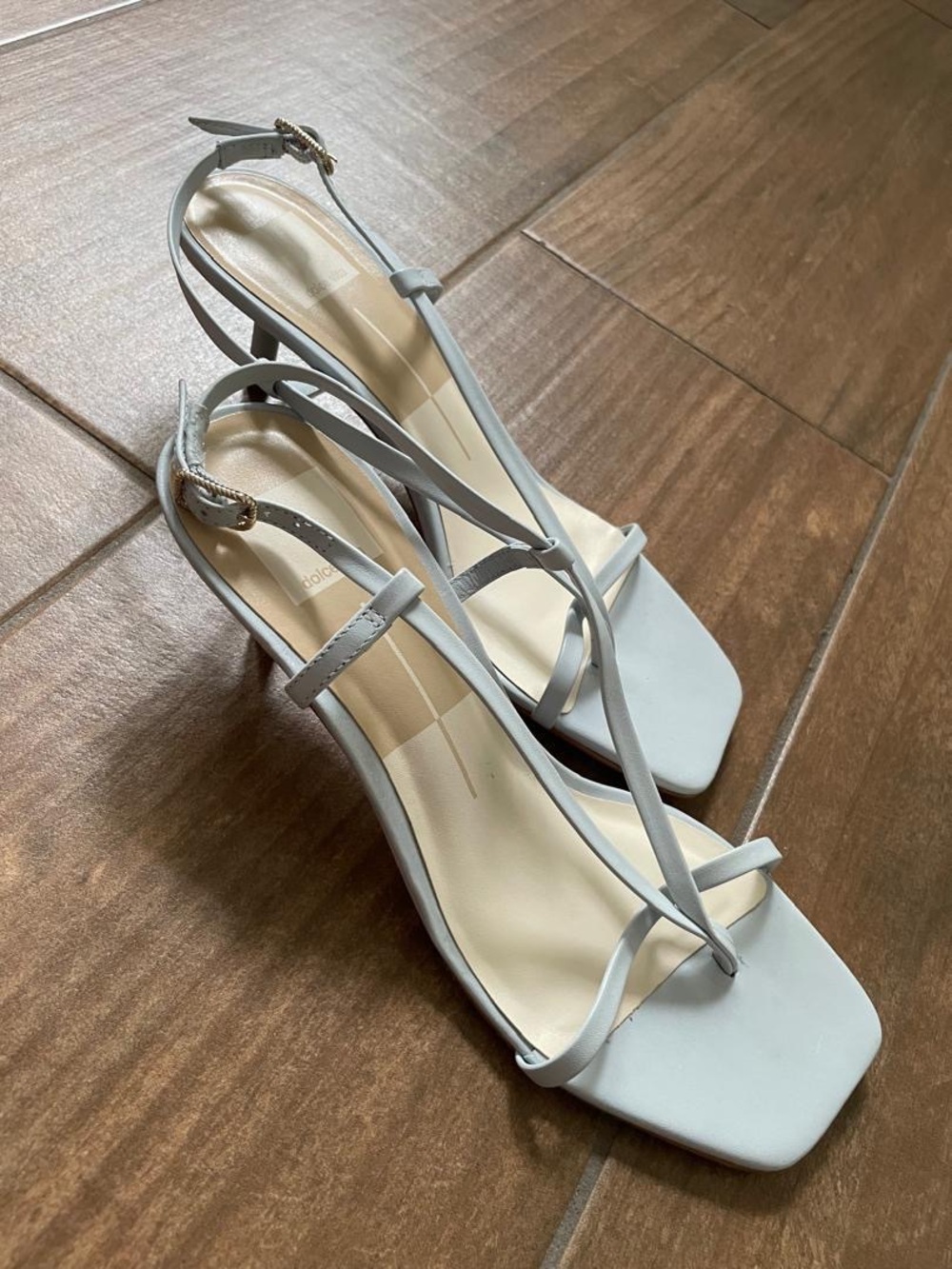 Dolce Vita Pale Blue Strappy Slingback Heels